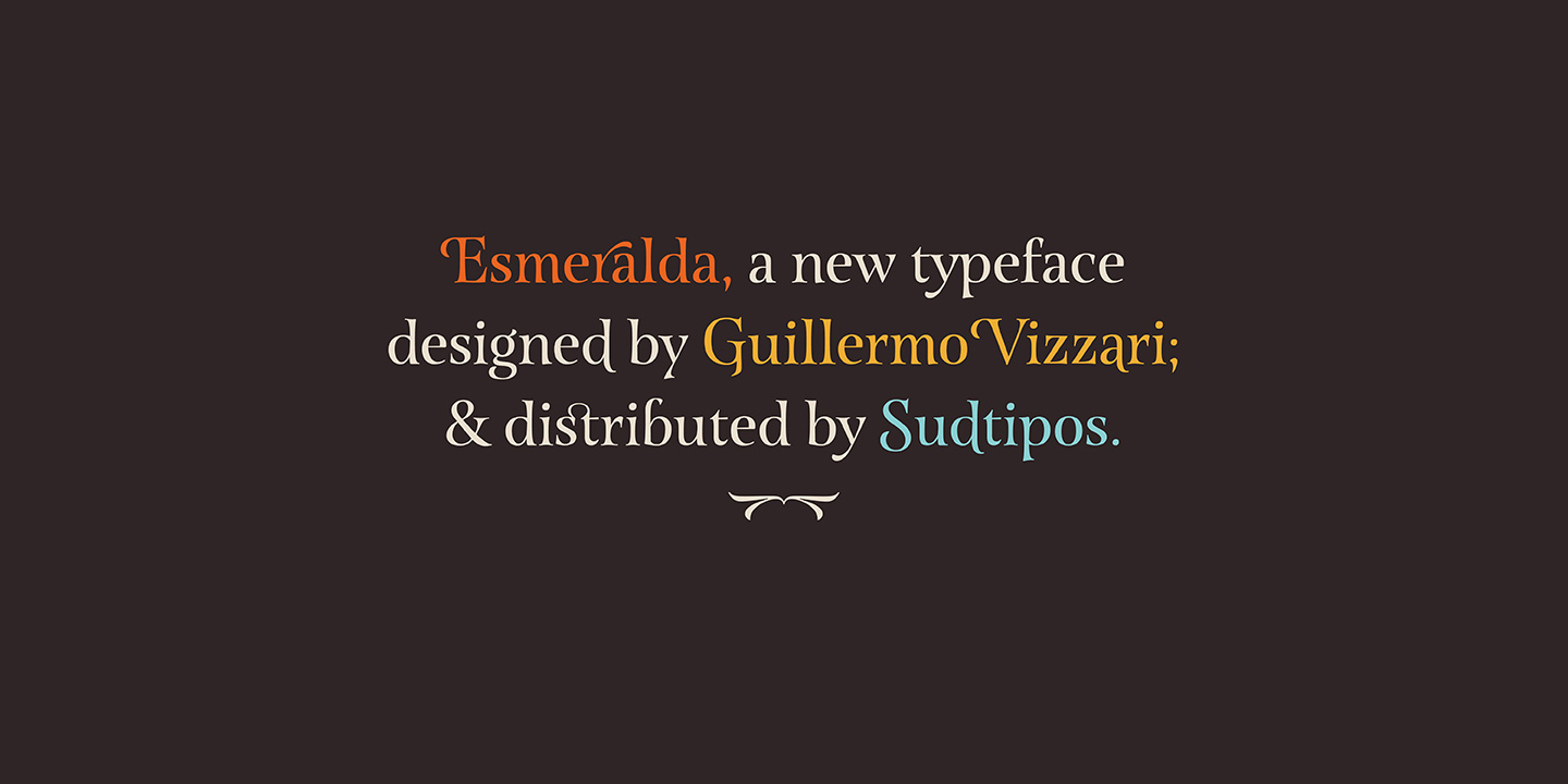 Пример шрифта Esmeralda Pro #36
